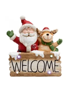 LED-es kerámia figura, WELCOME