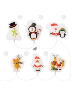   Family Karácsonyi LED-es fényfüzér - gél ablakmatrica - 6 LED - 2 x AA