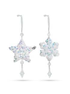   Family Karácsonyfadísz - irizáló, akril - akasztóval - 2 féle