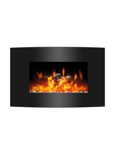   Bewello Elektromos fali kandalló - hősugárzó + LED - íves