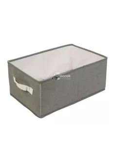   Bewello Szövet tárolódoboz - 38,5 x 24 x 16,5 cm - szürke