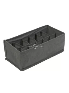   Bewello Szövet tárolódoboz - 32 x 16 x 11 cm - 12 zseb - szürke