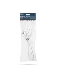   Delight Hálózati szerelhető tápkábel dugóval - 5 m kábellel - 3 x 1,5 mm² - fehér