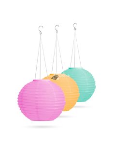   Garden of Eden Szolár lampion - 3 színben - hidegfehér LED - 28 cm