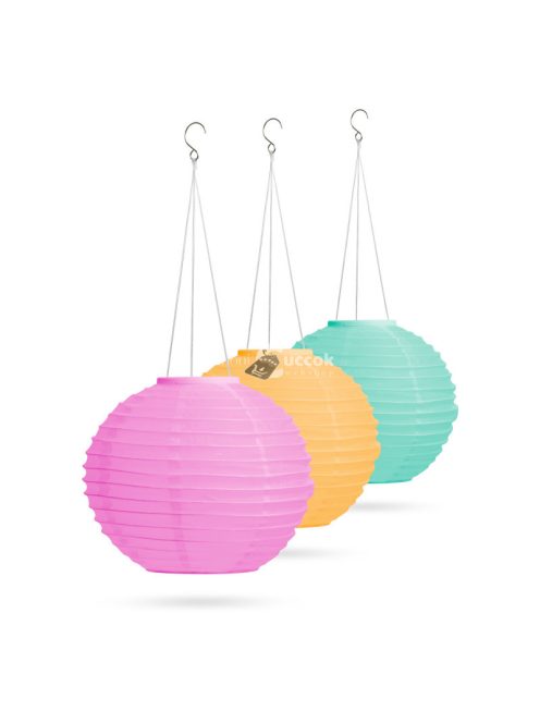 Garden of Eden Szolár lampion - 3 színben - hidegfehér LED - 28 cm