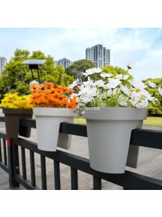   Garden of Eden Korlát virágcserép - nagyméretű, műanyag - 28 x 25,5 cm - szürke