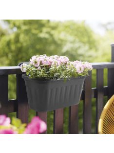   Garden of Eden Korlát virágcserép - nagyméretű, műanyag - 38 x 25 x 28 cm - fekete