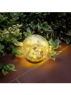   Garden of Eden Leszúrható szolár üveggömb - 12 cm - 15 melegfehér LED