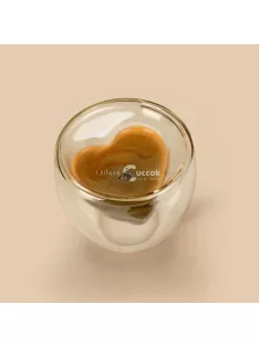   Vog und Arths Duplafalú üvegpohár - szív formával - 180 ml