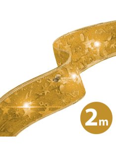   Family Karácsonyi LED-es szalag - arany - 2 m x 5 cm - 2 x AA