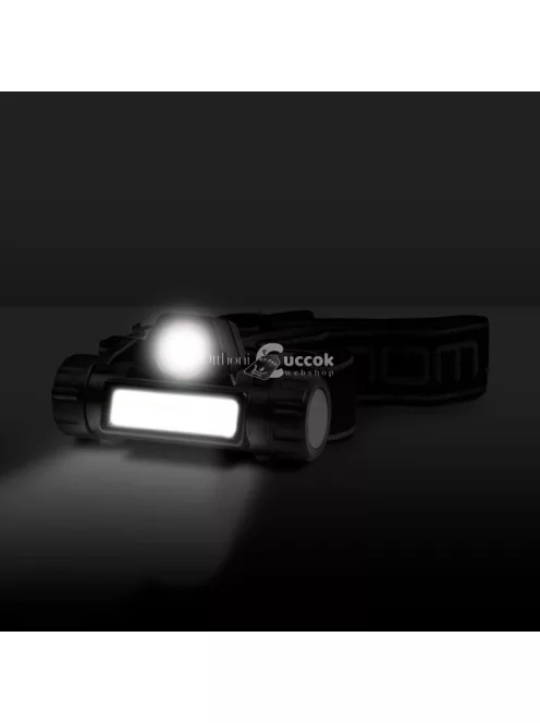 Phenom COB+SMD LED-es fejlámpa - akkumulátorral
