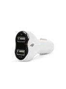 MNC Autós szivargyújtó adapter - 2 x USB - fehér