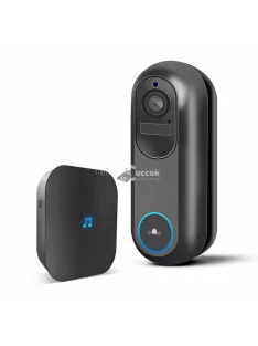   Delight Smart Wi-Fi-s videó kaputelefon - akkumulátoros, 12V - MicroSD, FHD, PIR - fekete