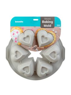 Bewello Szilikon sütőforma - szív - 28 x 25,7 x 4,5 cm