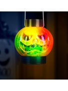 Family Halloween-i RGB LED lámpa - felakasztható tök - narancs / fekete - elemes