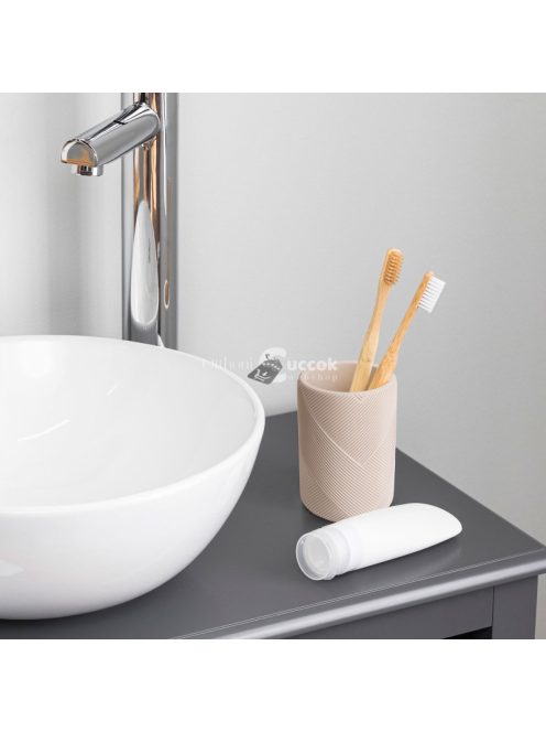 Bewello Fürdőszobai pohár - matt bézs mintás