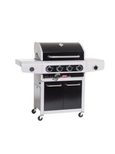   Barbecook BC-GAS-2024 Siesta 412 Black Edition gázgrill, tárolóval, oldalégővel, 132x56x120cm