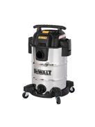 DeWALT DXV30SAPTA száraz-nedves porszívó, rozsdamentes váz, készülékcsatlakozóval, 30 liter, 15 Kpa, 37,8 l/s, 8 tartozék, 1050 