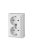 GAO 0311H Business Line IP20 2 férőhelyes földelt aljzat, 2 férőhelyes földelt csatlakozóaljzat, beltéri, 230 V~ / 50 Hz / 16 A,