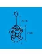 LED-es ablkadísz, mikulás, 19cm, 4,5V