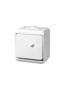   GAO 22181 2 pólusú kapcsoló, kültéri IP44 kivitel, 230 V~ / 50 Hz / 10 A, fehér