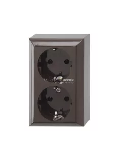   GAO 0510076777 Business Line IP20, 2 férőhelyes földelt csatlakozóaljzat, beltéri, 230 V~ /50 Hz / 16 A, barna