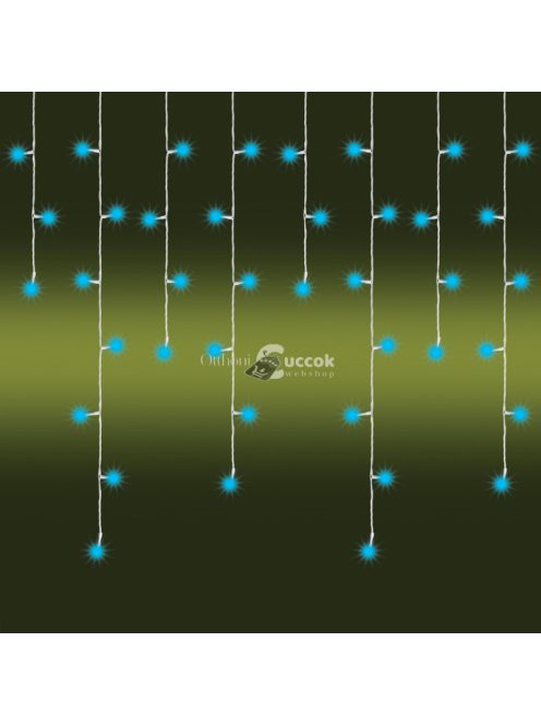 LED-es jégcsap fényfüggöny, 8 programos, 10m, IP44, 230V