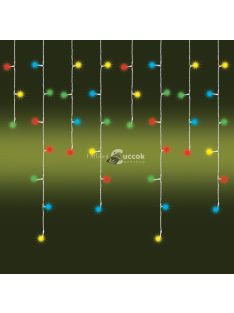 LED-es jégcsap fényfüggöny, 8 programos, 10m, IP44, 230V