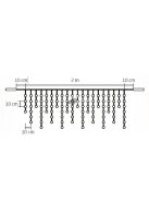 LED-es sorolható jégcsap fényfüggöny