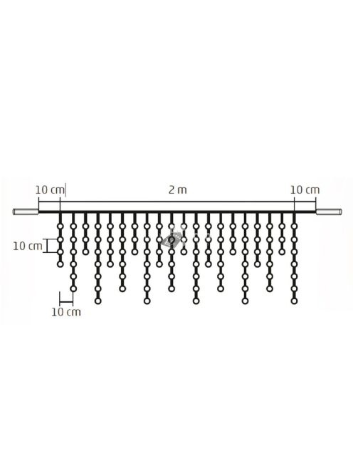 LED-es sorolható jégcsap fényfüggöny