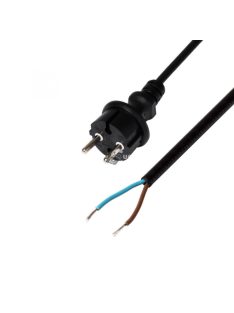   Home N 10-3/1,0 hálózati csatlakozókábel, 3 m, H05RN-F 2 x 1,0 mm2 gumikábel, IP44 védettség, max.2300W, fekete