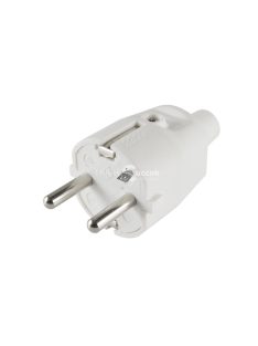   Home NED 1/WH földelt dugvilla egyenes kábelvezetéssel, rugalmas törésgátlóval, max. 3680 W, fehér