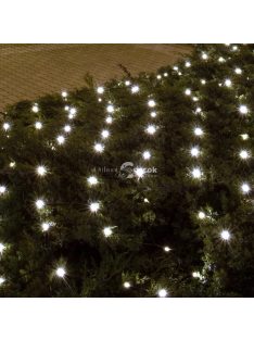   Home KLN 400C/WH LED-es háló, 6x4 m / 400 db hidegfehér LED, zöld vezeték, állófényű, hálózati adapter, kül- és beltéri kivitel