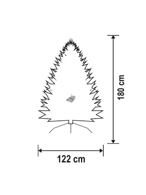 Home KMF 4/180 műfenyő, 180 cm magasság, 122 cm átmérő