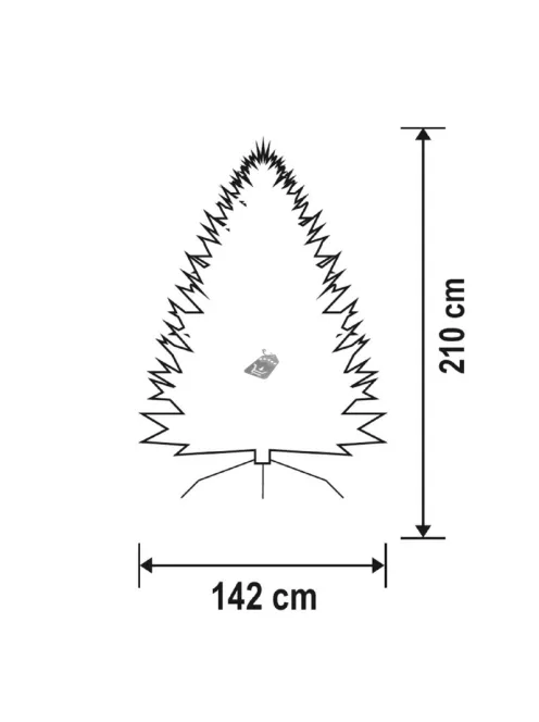 Home KMF 4/210 műfenyő, 210 cm magasság, 142 cm átmérő