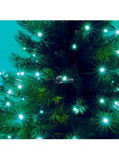   Home KII 50/T LED-es fényfüzér, 4 m / 50 db türkiz LED, állófényű, zöld vezeték, hálózati adapter, beltéri kivitel