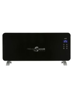   Home FK 430 WIFI álló vagy falra szerelhető smart elektromos konvektor fűtőtest, 1000W/2000W, edzett üveg előlap, fekete