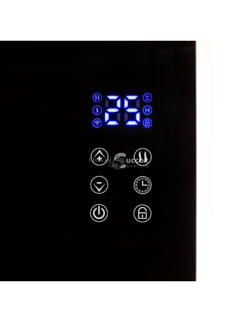 Home FK 430 WIFI álló vagy falra szerelhető smart elektromos konvektor fűtőtest, 1000W/2000W, edzett üveg előlap, fekete