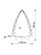 Home KMF 6/180 műfenyő beépített világítással, 350 db LED, 180 cm magasság, 106 cm átmérő, talpkapcsoló, 4 funkció
