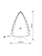 Home KMF 6/210 műfenyő beépített világítással, 500 db LED, 210 cm magasság, 119 cm átmérő, talpkapcsoló, 4 funkció