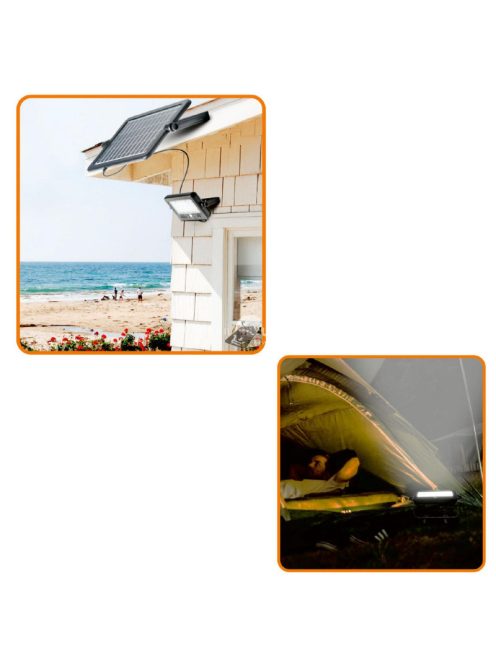 Home FLP 1100 SOLAR, szolárpaneles LED reflektor, PIR mozgásérzékelő, 1100 lm, 6000 K, 7200 mAh