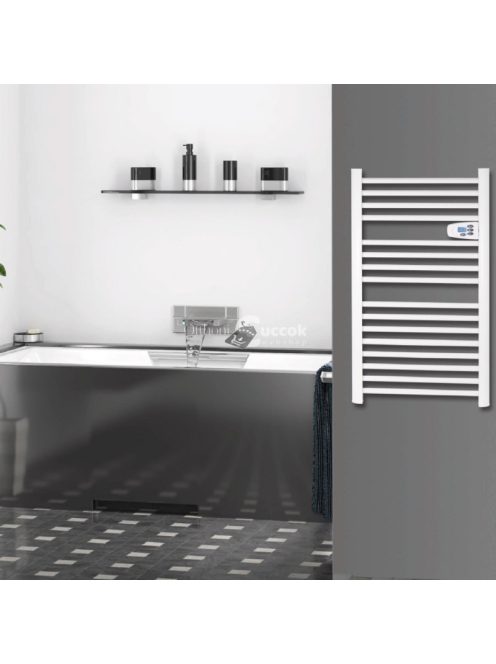 Home FKTW 501 fali elektromos törölközőszárító, 500W, LCD, fehér