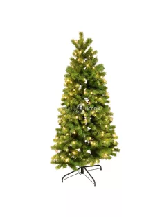   Home KMF 7/180 fél műfenyő beépített világítással, 240 db LED, 180 cm magasság, 100 cm legnagyobb átmérő, talpkapcsoló, sík olda