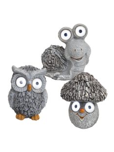   Home MX 639 napelemes kerti lámpa, gomba / bagoly / csiga,  fehér LED, automatikus, akkumulátoros