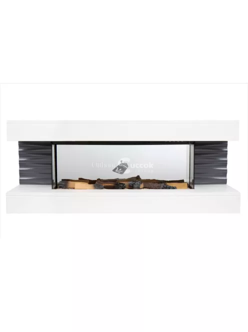 Home FKK 10 szabadon álló elektromos kandalló, panoráma, 1000W/2000W, fehér, 8 tűztér világítási mód