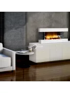 Home FKK 10 szabadon álló elektromos kandalló, panoráma, 1000W/2000W, fehér, 8 tűztér világítási mód