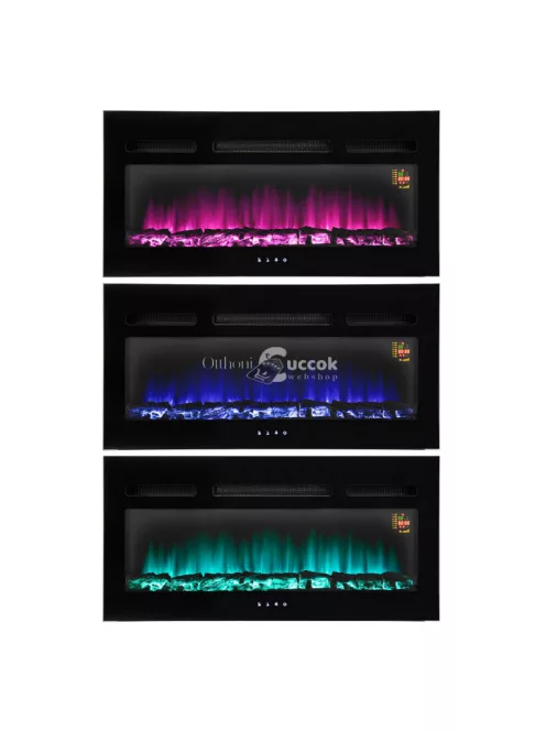 Home FKKI 05 beépíthető vagy falra szerelhető elektromos látványkandalló, 1000W/2000W, heti program, távirányító