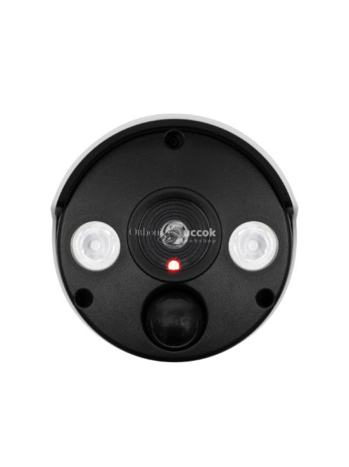Home HSK 140 kültéri álkamera lámpával, élethű megjelenés, piros fény, dupla LED lámpa mozgás- és fényérzékelővel, elemes tápell