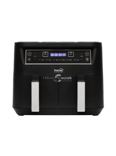  Home HG AF 24 air fryer, forrólevegős fritőz, 2 X 3,8 literes, 6-féle üzemmód, 2460 W, MEAL funkció, DUAL funkció, fekete