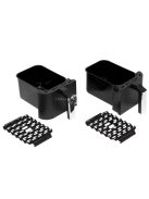 Home HG AF 24 air fryer, forrólevegős fritőz, 2 X 3,8 literes, 6-féle üzemmód, 2460 W, MEAL funkció, DUAL funkció, fekete